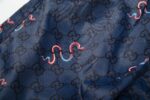 GUCCI 海軍藍蛇紋Logo短褲古馳精品仿製GG印花五分褲