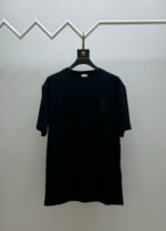 Burberry黑色短袖推薦簡約百搭Logo T恤一比一精品仿製高磅純棉上衣
