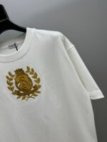 質感百搭Burberry 白色刺繡Logo短袖T恤極簡英倫風精品仿製一比一