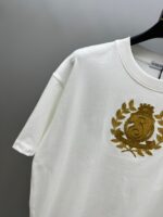 質感百搭Burberry 白色刺繡Logo短袖T恤極簡英倫風精品仿製一比一
