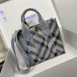 復刻burberry巴寶莉意大利針織格紋托特包