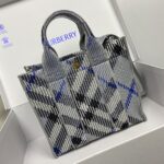 復刻burberry巴寶莉意大利針織格紋托特包
