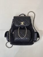 復刻chanel香奈兒新款黑色雙肩包後背AS5484