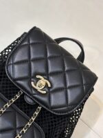 復刻chanel香奈兒新款黑色雙肩包後背AS5484