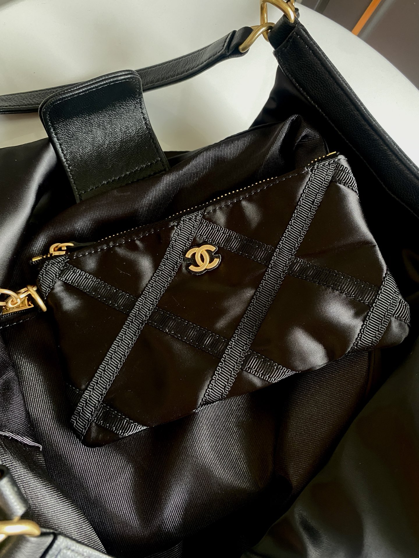 復刻chanel香奈兒春夏新品尼龍鏈條購物袋As2993