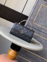 香奈兒 mini 手提包 黑色 菱格紋金鍊｜頂級原單 Chanel mini top handle