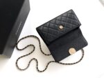 香奈兒 mini 手提包 黑色 菱格紋金鍊｜頂級原單 Chanel mini top handle