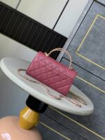 Chanel 頂級原單 Mini菱格手提小包 酒紅色鏈條翻蓋斜背包