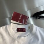 GUCCI GG雙色Logo白T古馳原單高磅短袖T恤精品復刻百搭潮流款