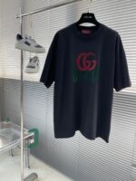 GUCCI GG雙色Logo短T古馳原單高磅圓領T恤精品復刻百搭款