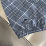 Burberry 淺藍格紋短褲夏季男士休閒褲精品一比一復刻