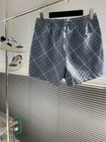Burberry 淺藍格紋短褲夏季男士休閒褲精品一比一復刻
