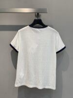 Dior 迪奧復刻版春夏撞色短袖T恤 字母印花設計1947經典元素棉麻上衣