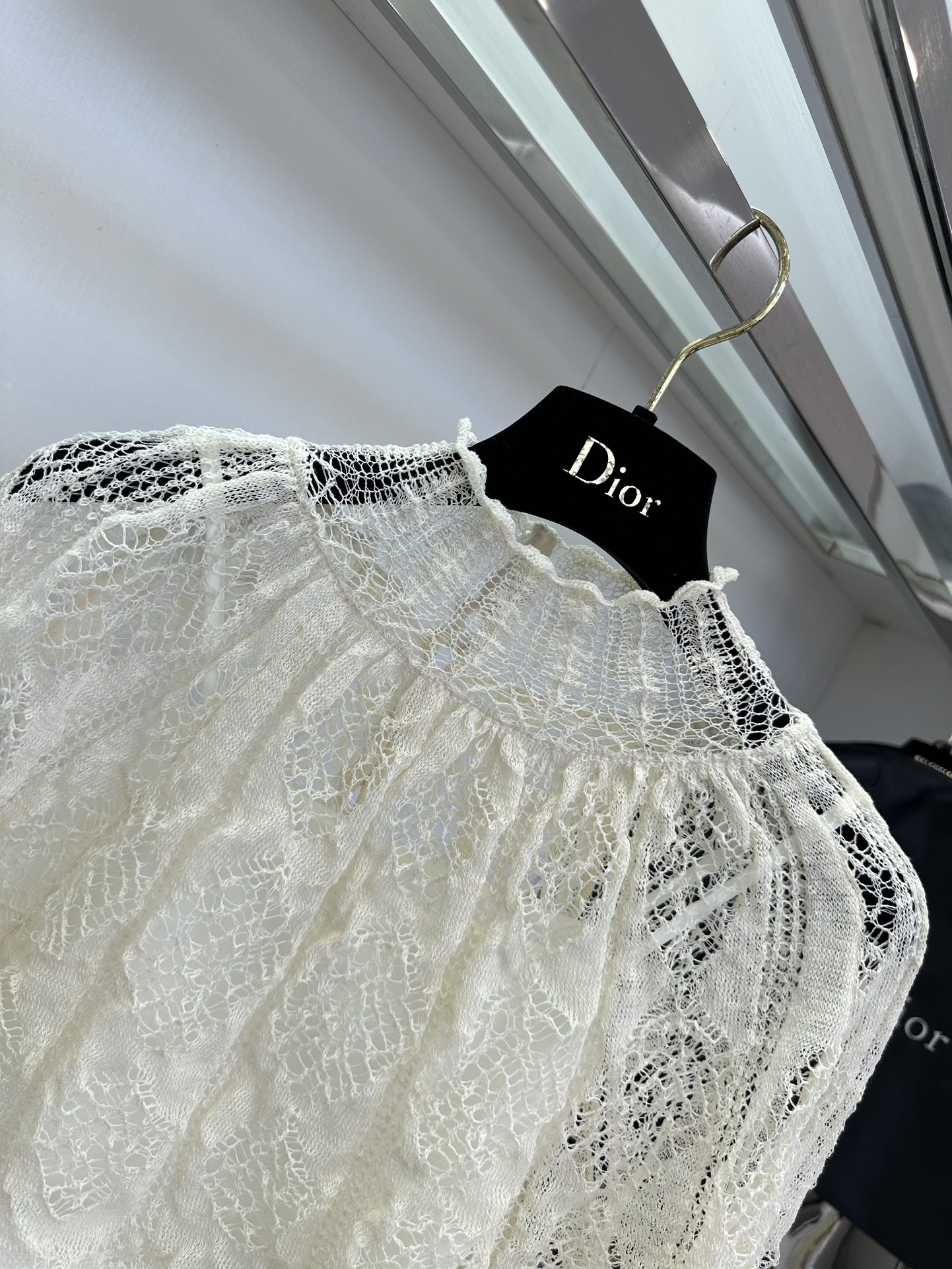 Dior 迪奧復刻版蕾絲上衣 限量法式浪漫 杏色內搭吊帶設計感超仙