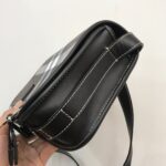 Burberry 深棕格紋斜背包 郵差包款精品高仿一比一原單