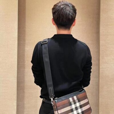 Burberry Vintage 格紋斜背包男女皆宜經典復古格80697871