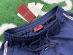 GUCCI 雙條紋運動短褲古馳高仿A貨深藍彈性休閒短褲