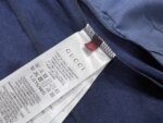 GUCCI 雙條紋運動短褲古馳高仿A貨深藍彈性休閒短褲