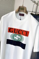 GUCCI古馳頂級原單高磅棉短袖潮流復刻百搭T恤黑白兩色