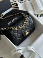 Chanel雙鏈條方胖子菱格紋魚子醬牛皮包精品仿製人氣款AS5239