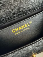 Chanel雙鏈條方胖子菱格紋魚子醬牛皮包精品仿製人氣款AS5239