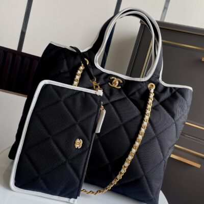 香奈兒 AS8023 編織托特包大容量復古精品附小包 防盜扣