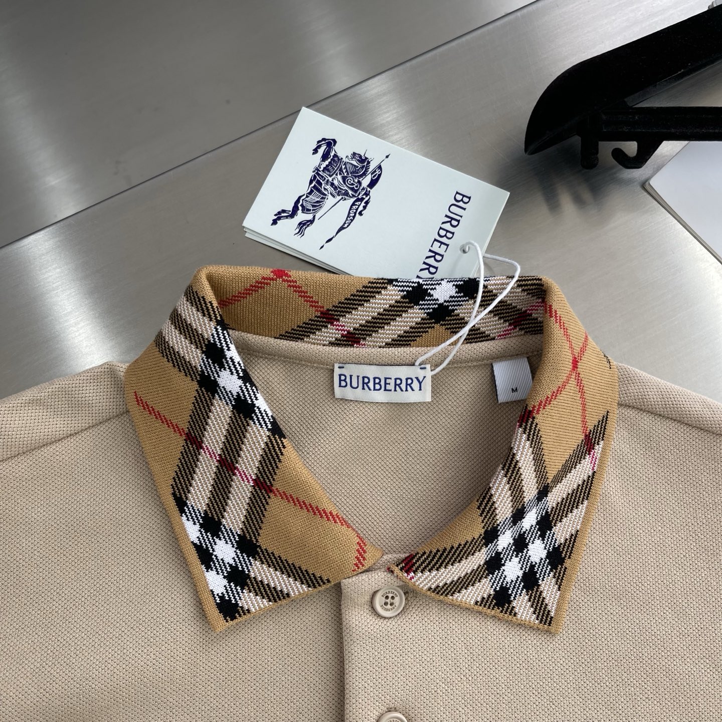 英倫經典Burberry 格紋領Polo衫修身剪裁頂級原單精品一比一