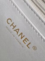 CHANEL 香奈兒原單貨CF編織鏈條包 銀色秀場新款 菱格小香包AS4797