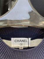 CHANEL 復刻針織條紋上衣 夏季新款雙C圖騰女士百搭短袖