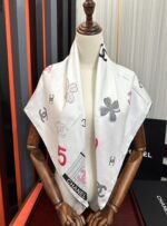 CHANEL 精品仿製字母鳥籠絲巾 真絲90x90 經典配色 優雅自由收藏首選