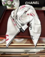 CHANEL 精品仿製字母鳥籠絲巾 真絲90x90 經典配色 優雅自由收藏首選