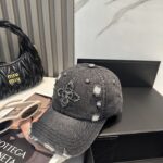 頂級克羅心Chrome Hearts黑色牛仔棒球帽25新款十字架刺繡中性休閒帽