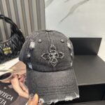 頂級克羅心Chrome Hearts黑色牛仔棒球帽25新款十字架刺繡中性休閒帽