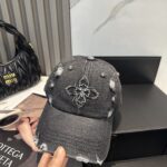 頂級克羅心Chrome Hearts黑色牛仔棒球帽25新款十字架刺繡中性休閒帽