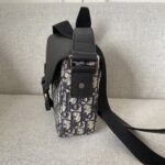 Dior 迪奧A貨 Saddle 老花帆布拼皮斜背包