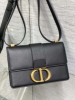 Dior 迪奧頂級原單 30 Montaigne 黑色荔枝皮肩背包