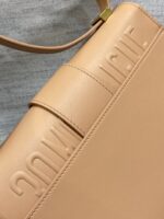Dior 迪奧一比一 30 Montaigne 蜜桃裸粉色滑面牛皮金扣肩背包