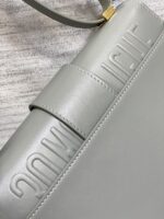 Dior 迪奧復刻版 30 Montaigne 灰綠色滑面牛皮金扣肩背包