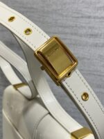 Dior 迪奧一比一 30 Montaigne 白色滑面牛皮金扣肩背包