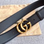 Gucci GG Marmont 金扣皮帶3.8cm精品高仿原單真皮腰帶