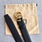 Gucci GG Marmont 金扣皮帶3.8cm精品高仿原單真皮腰帶