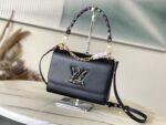 LV M13243 Twist Slim 黑色中號手袋村上隆彩色圖騰精品復刻款