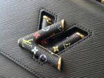LV M13243 Twist Slim 黑色中號手袋村上隆彩色圖騰精品復刻款