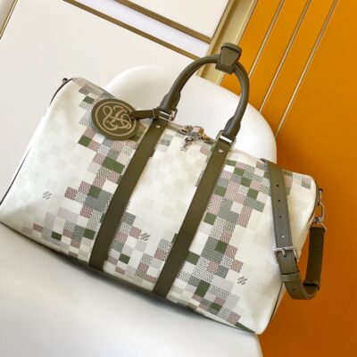 LV M00160 Giant老花拼接Keepall 45旅行袋精品一比一復刻
