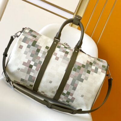LV M00160 Giant老花拼接Keepall 45旅行袋精品一比一復刻