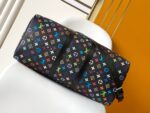 LV M13745 復刻版Keepall 50旅行袋黑彩彩虹塗層村上隆風格潮流設計