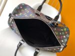 LV M13745 復刻版Keepall 50旅行袋黑彩彩虹塗層村上隆風格潮流設計