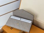 LV原單長款沙拉錢包壓紋皮革設計灰色M82256典雅Monogram精品實用長夾