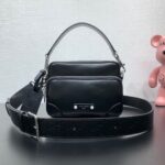 LV A貨Nil手袋珠飾鉚釘設計黑牛M13987皮光澤感時髦小包巴黎風格精品女包