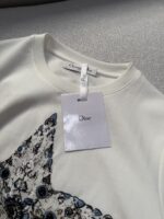 Dior 迪奧高仿 五角星訂珠刺繡短袖T恤 夏季簡約百搭 2025新款優雅上衣